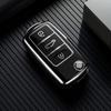 TPU Protector Shell Fob for Volkswagen VW Tiguan Polo Golf MK5 6 Passat Lavida Skoda Octavia Car Smart Key Cover Case Zr9