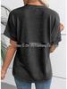 2026 European & American Women's Summer Casual Solid Color Round Neck Short Sleeve Loose T-shirt