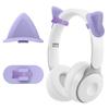 1pair Silicone Cats Ear Headphone Covers Compatible for Most Over Ear Headsets Lightweight Decors Universal Fit