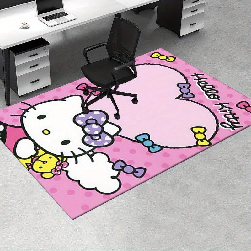 1pc Sanrio Hello Kitty Mermaid Printed Office Carpet Rectangle Rug Under The Table,Perfect Room Decor for Living Room, Bedroom, Kitchen, Non-slip Floo