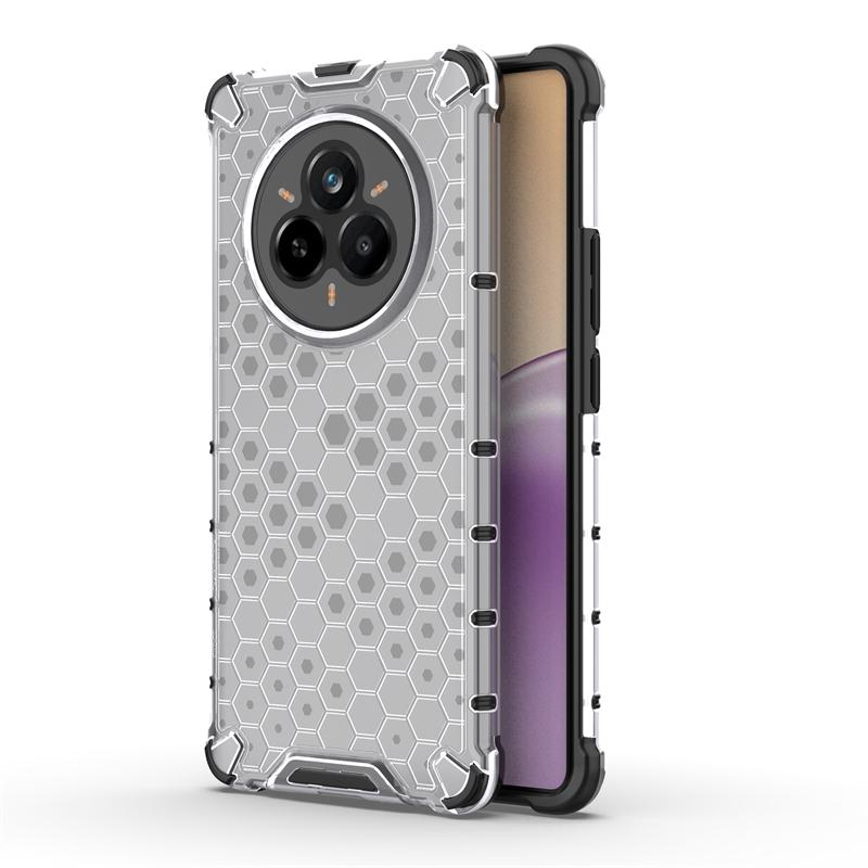 Shockproof Transparent Case For Realme 14 Pro Honeycomb Armor PC Phone Case For Realme 14 Pro Case Cover For Realme 14 Pro Plus