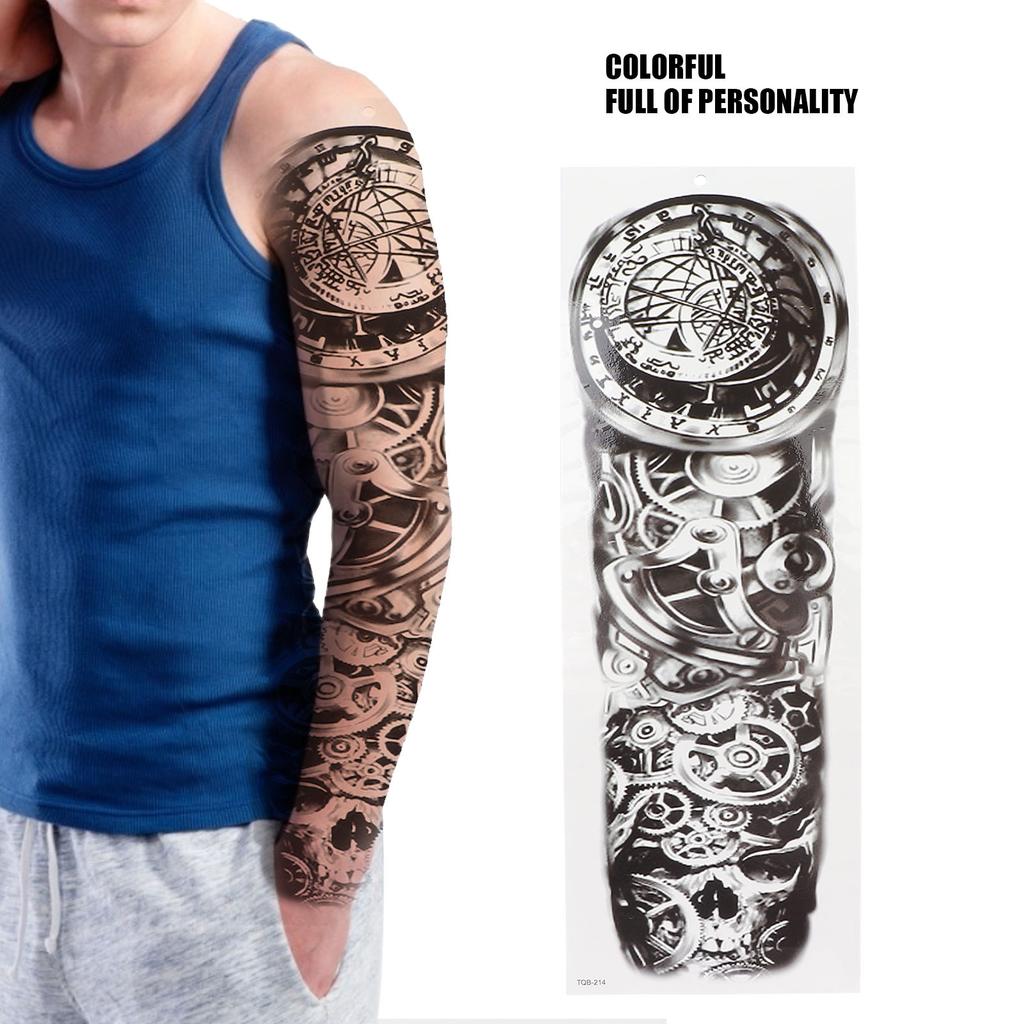 10pcs Full Sleeve Temporary Tattoos Waterproof Long Lasting Fake Tattoo Stickers Set