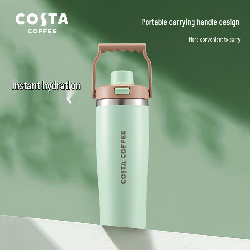 COSTA Portable Insulated Stainless Steel Water Bottle with Straw