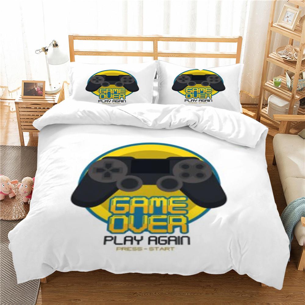 Gamepad Printing Bedding Sets Comforter Duvet Cover Bedroom Bed Set Pillowcase Microfiber Bedding Suit Comfortable