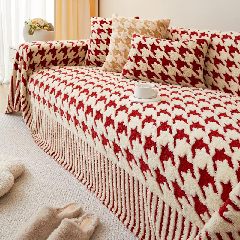 Fresh Sofa Towel Light Luxury High-Grade Plush Full Covered Sets of Cover Blanket Sofa Cover Cloth