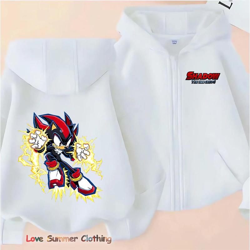 Chlapecká mikina na zip ježek Dívčí podzimní bunda s kapucí Zip sonic Podzimní stín Pulovr Ležérní mikina Velikost 100-160