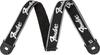 Fender Quick Grip Locking End Black with White Running Strap, Logo, 2"