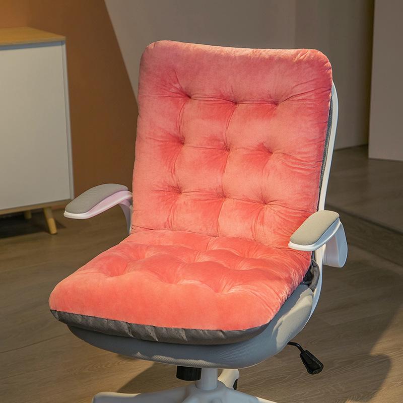 Plush Thickened Office Chair Cushion - Integrated Pad for Autumn/Winter
