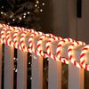 Zuckerstangen Lichterkette Außen 33FT Solar Wasserdicht Flexibel Beleuchtung 8 Modi Zuckerstangen Außenlichter für Draußen Garten Veranda