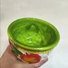 High-Quality Ceramic Dessert Bowl Ice Cream Cup Hand-Painted Embossed Home Use