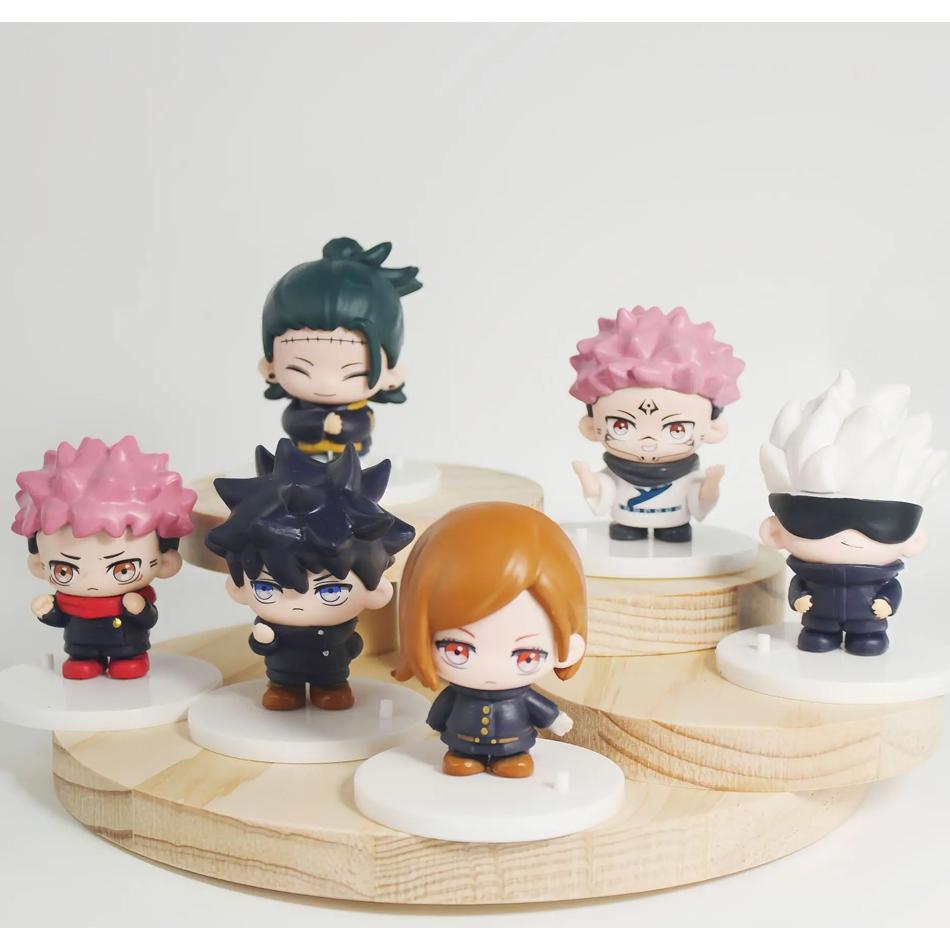 6pcs/set 7cm Jujutsu Kaisen Anime Action Figure Gojo Satoru Megumi Itadori Yuji Ryomen Sukuna Nanami Geto Suguru Cute Model Toys
