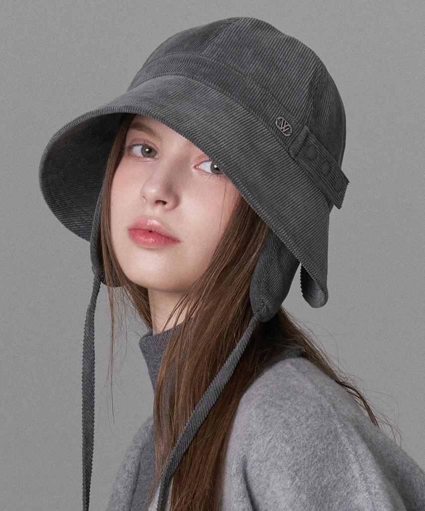 Hwaiteusaenjeu Corduroy Earmuff Bonnet Hat Arisak (6 Colors)