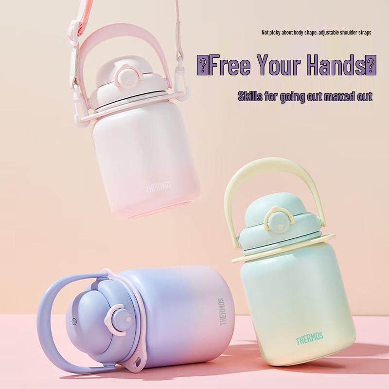 THERMOS 950ml Kids' Large Capacity Insulated Straw Bottle