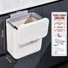 Wall-Mounted Kitchen Waste Bin with Lid - Ideal for Food Waste, Living Room, Bathroom, or Hanging Storage.