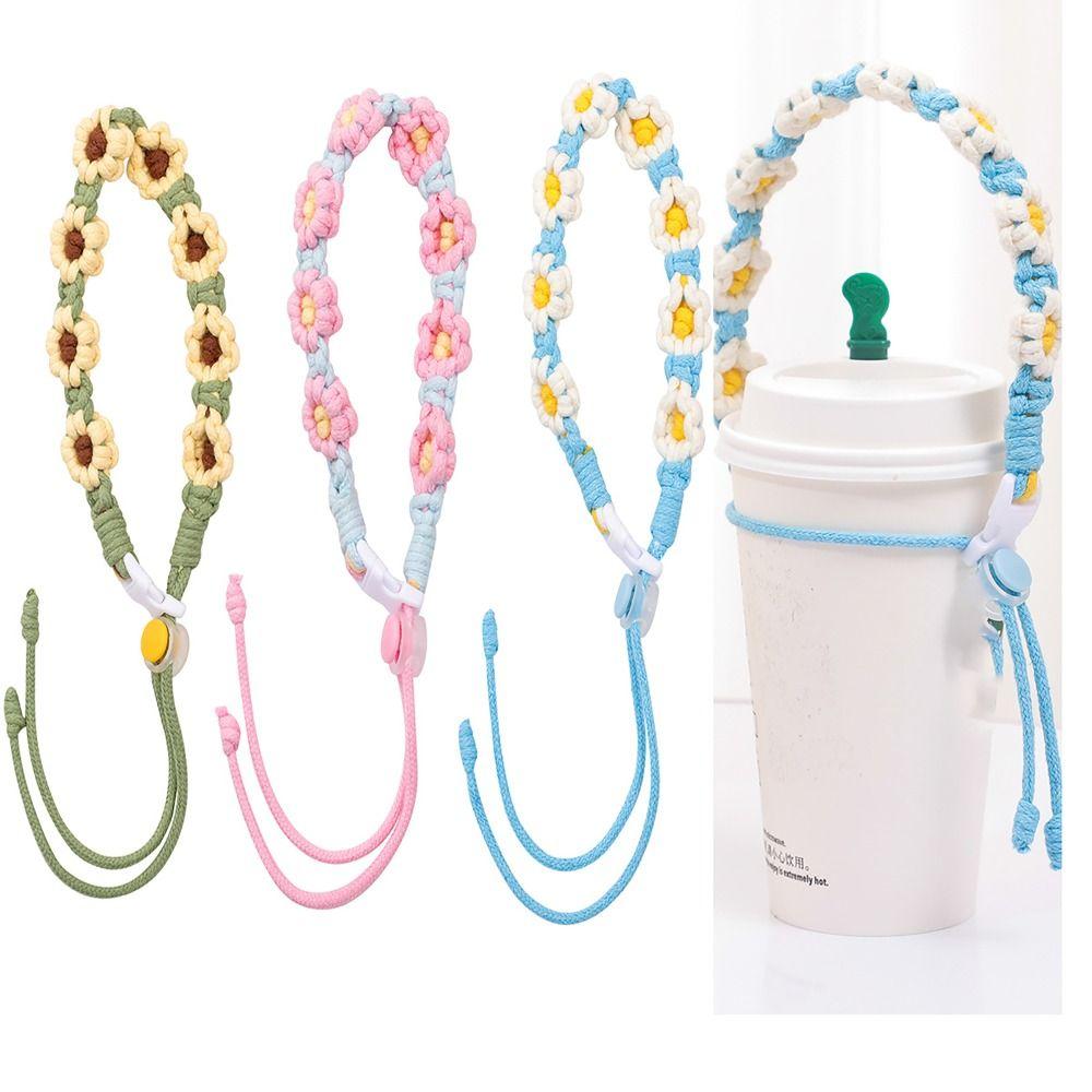 Leakproof Cup Carrying Strap Handmade Coffee Mug Accessory Packaging Strap  for Coffee Milk Tea Cup
