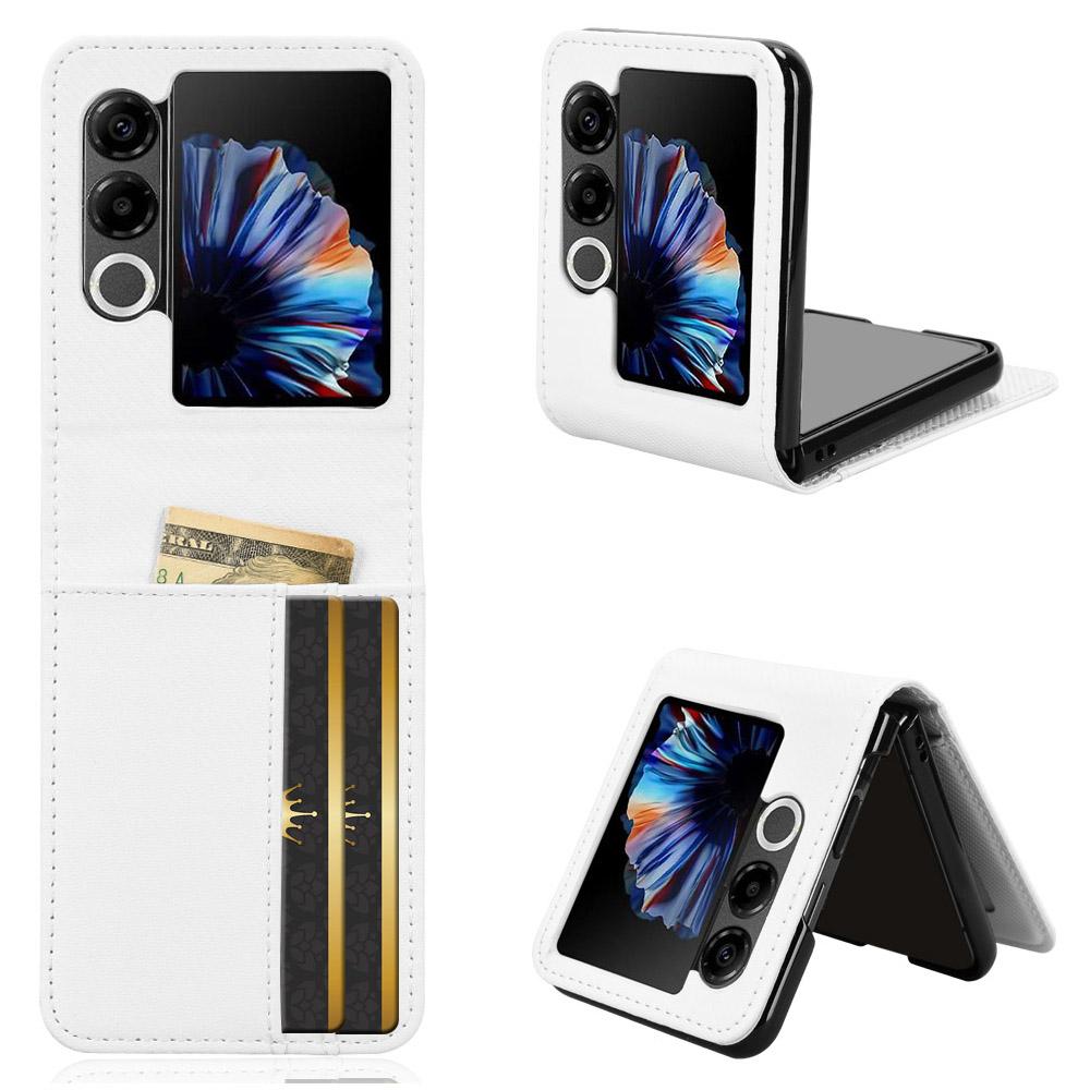 For ZTE nubia Flip2 5G Etui PU Lær+PC Kortholder Mobiltelefondeksel