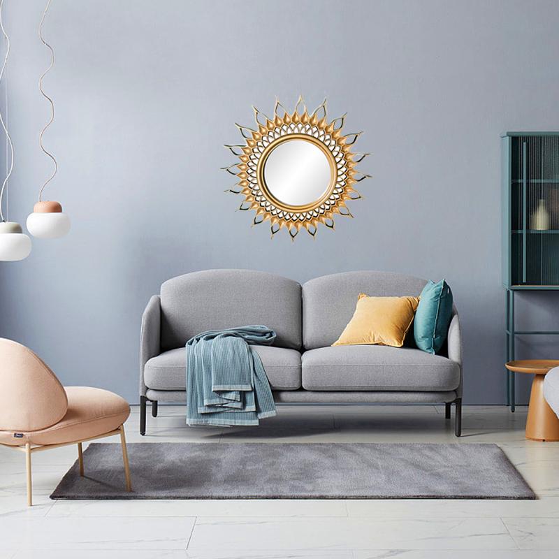 3PC/Set Wall Decor Round Wall Mirror Sets Hanging Mirror Gold Hanging Mirror Living Room Background