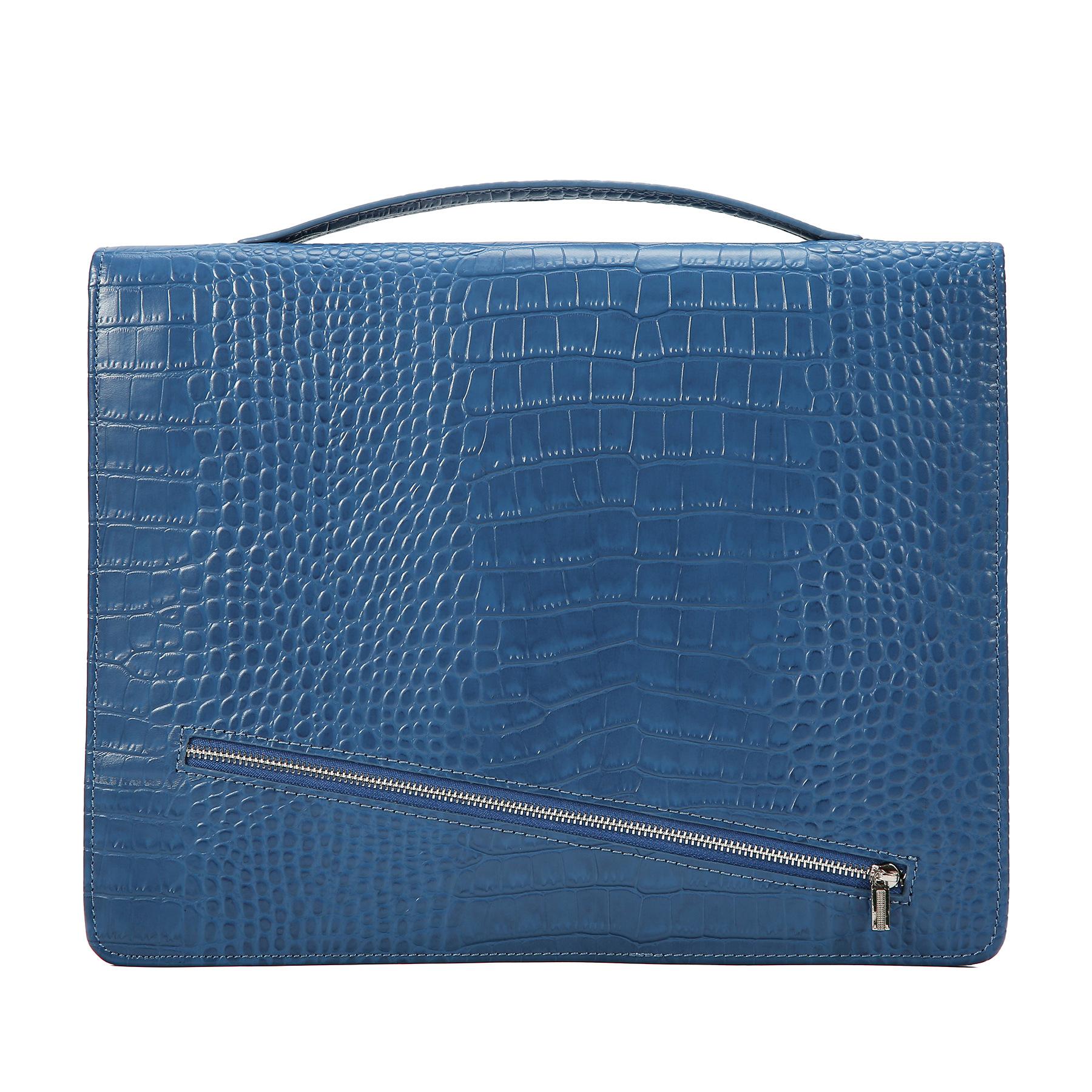 New Crocodile Pattern Leather Tablet Bag Portable Large Capacity Tablet Storage Bag Multifunctional Business Document Bag