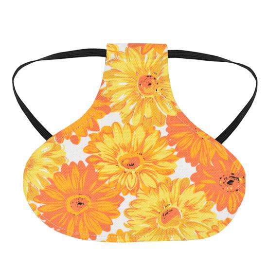 

Куриное седло с милым принтом, двухслойная парусиновая курица с защитой перьев и резинкой Sunflower