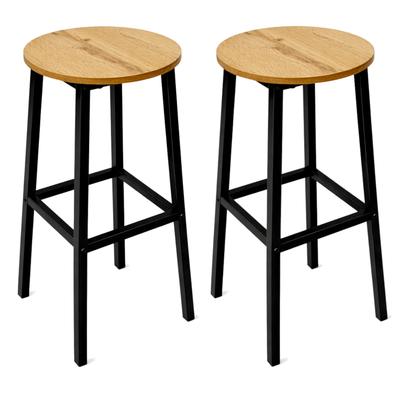 Stool Knotty Oak Bar Stool 2 Pieces Stool 32X32X65 And Handle