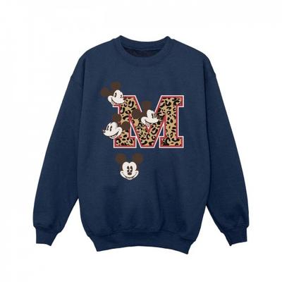 Girls Mickey Mouse M Faces Sweatshirt
