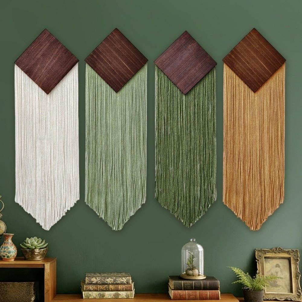 Handmade Woven Tapestry Cotton Rope Wall Background Decor For Hotel Hanging Artwork
