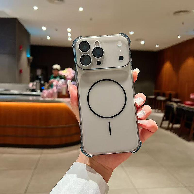 Comes with Lens Film Phone Case for IPhone 17 16 15 Pro Max 14 13 12 Transparent Shockproof Back Cover