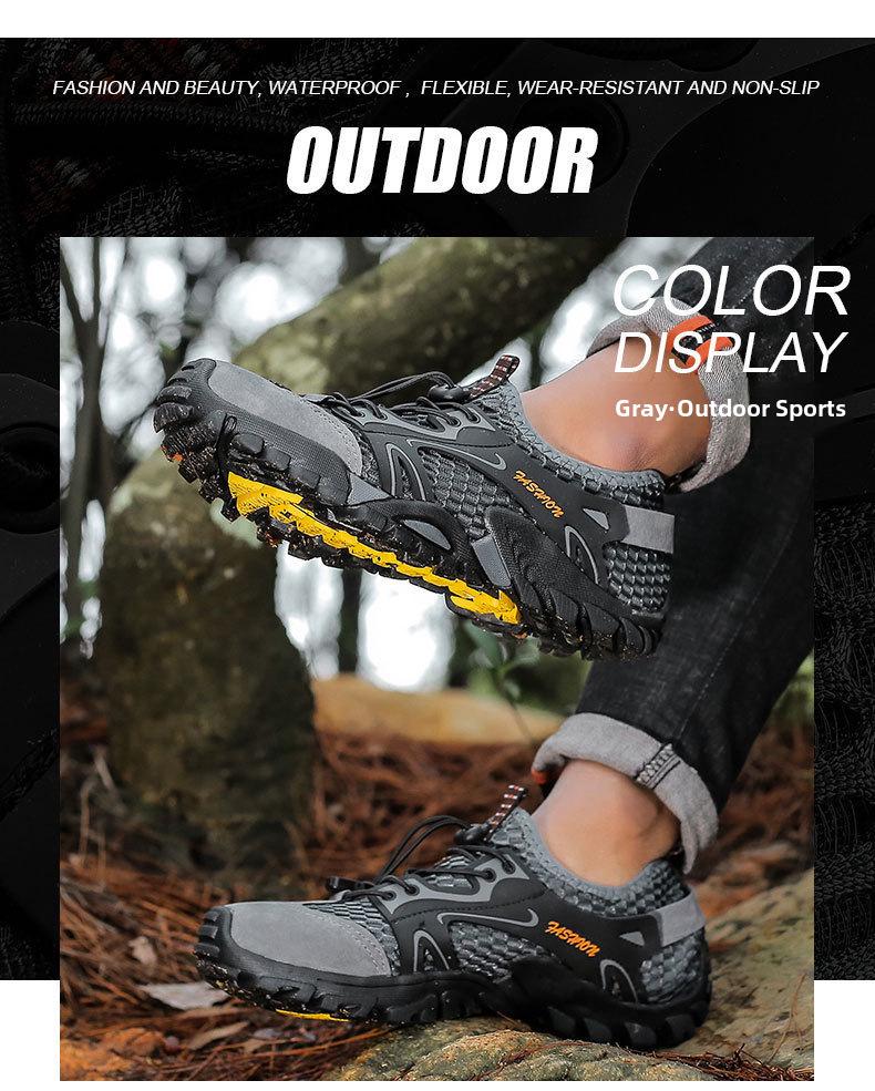 Men's Amphibious Trail Shoes: Outdoor Rock Climbing, River Tracing, Hiking, and Cross-Country Running.
