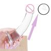 Long Transparent Anal Dilator with Suction Cup for Self-Stimulation and Expansion