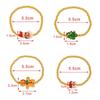 Festive Gingerbread Man Beaded Bracelet: Unique, Colorful Design for Women - Perfect Autumn/Winter Layered Best Friend Gift