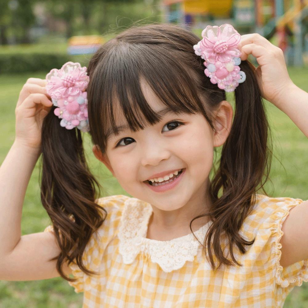 10pcs Colorful Children's Headband Set No Harm High Elastic Hair Rope Flower Hair Ties  Daily Use