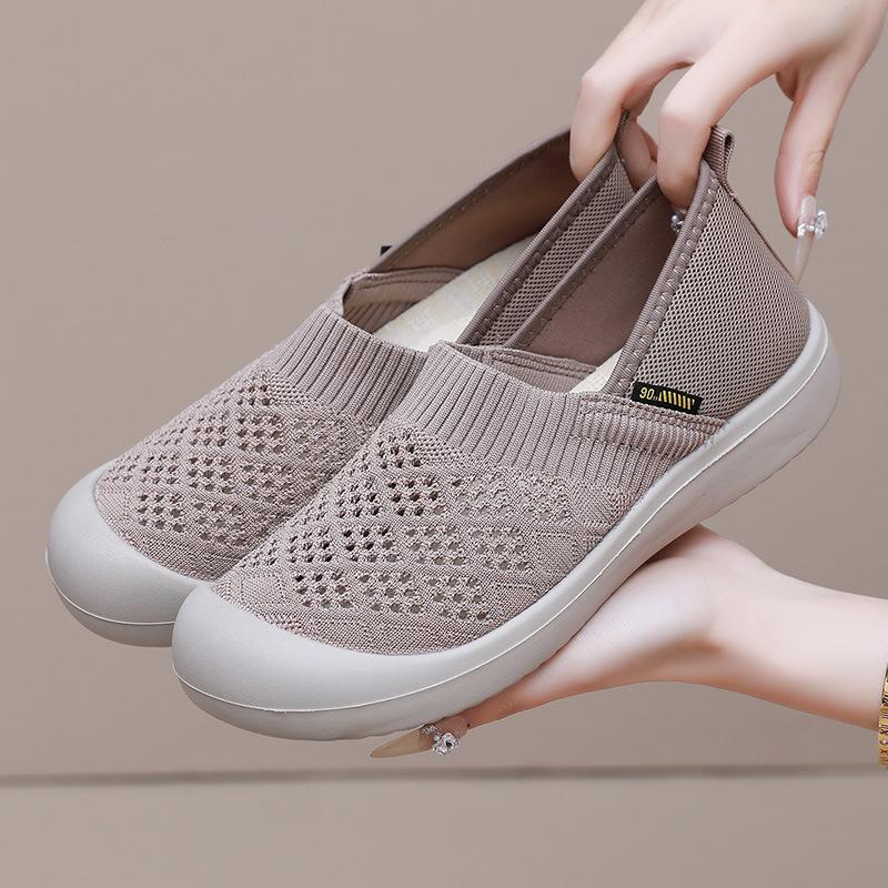 2025 New Fashion Casual Shoes Comfortable Women Breathable Antiskid Sneakers Men Mesh Flat Shoes