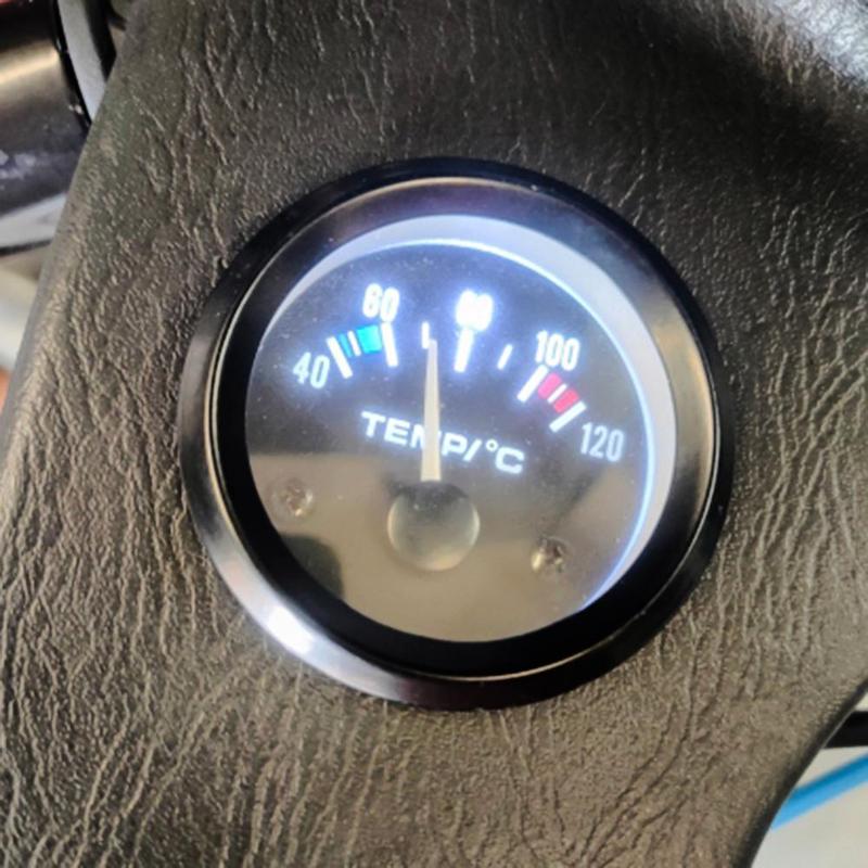 52mm Water Tank Level Indicator 40-120 Celsius Water Temp Celsius Gauge with Water Temp Sensor Car Motor Water Temperature Gauge