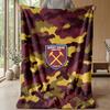 West Ham United Fußball-Print Flanelldecke, Weiche Warme Leichte Überwurfdecke für Sofa Bett Camping