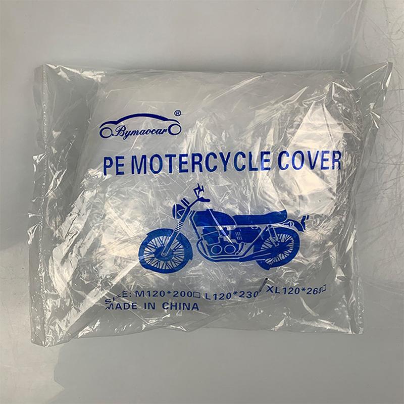 Disposable Transparent Protective Cover Motorcycle Cover All Seasons Outdoor Waterproof Bicycle Scooter Rain Dust Cover