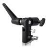 H-Shape Metal Umbrella Softbox Holder Flash Bracket Adapter Adjustable for 1/4" 3/8" Lamp Light Stand Mount Tripod