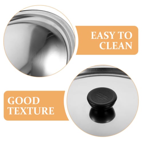 Veemoon Rustfritt Stållokk, Varmebestandig, Forhindrer Sprut under Matlaging, Ideelt for Hjemme- og Utendørsbruk