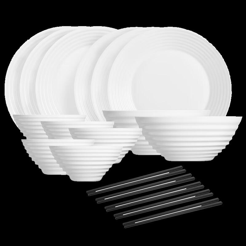Luminarc Huaruina White Jade 18-Piece Dinnerware Set