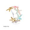 18K Gold Ocean-Style Fish Bangle: Women's Sweet Dopamine Design In Titanium Steel.