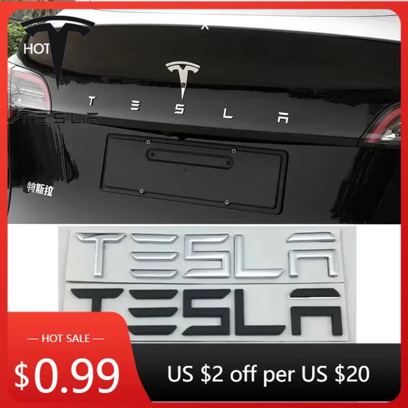 Auto Sticker Tesla Metaal Auto Achterklep Badge Sticker voor Tesla Model 3 ModelS ModelX ModelY P100D Roadster Auto Tuning Exterieur