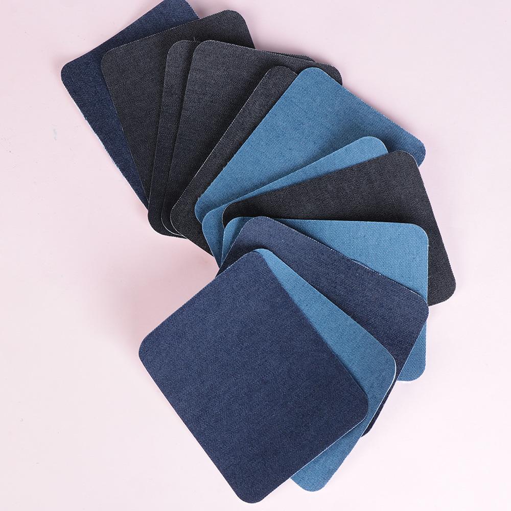 4/12Pcs Elbow Fabric Jeans Iron-on Patches Clothes DIY Repair Pants Knee Applique Apparel Self-adhesive Hole Repair Patch