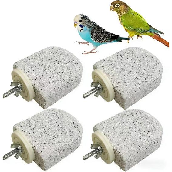 

Bird Perches For Cage 4 Pcs | Volcanic Stone Beak Grinding | Safe Natural Perch For Parrots Cockatiels Lovebirds | MGKO