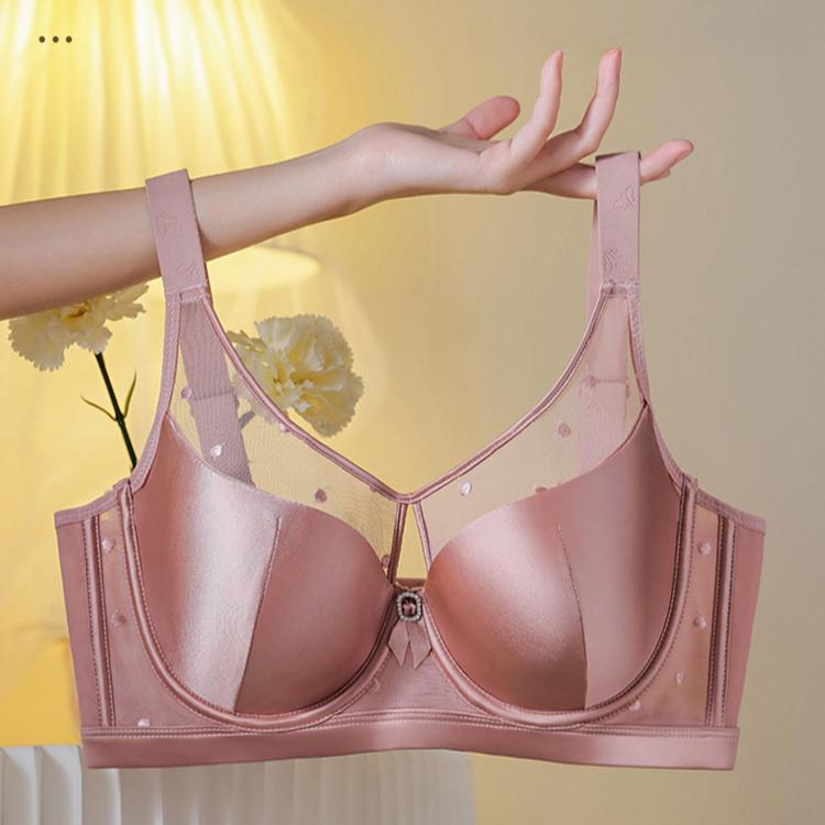 Thin Plus Size Bra for Women Without Steel Rims Sexy Seamless Bra with Seamless Stitching Breathable Plus Size Bra