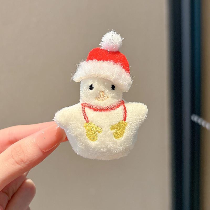 Vánoční plyšová brož Sněhulák Santa Claus Strom Věnec Kovové odznaky Šperky Dárek pro ženy Veselé Vánoce Dekor Dárky