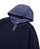 MADDEN Henley Neck Hb Waffle Hoodie Navy