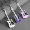 European and American Hip-hop Music Guitar Necklace Simple and Versatile Colorful Oil Drop Pendant Jewelry