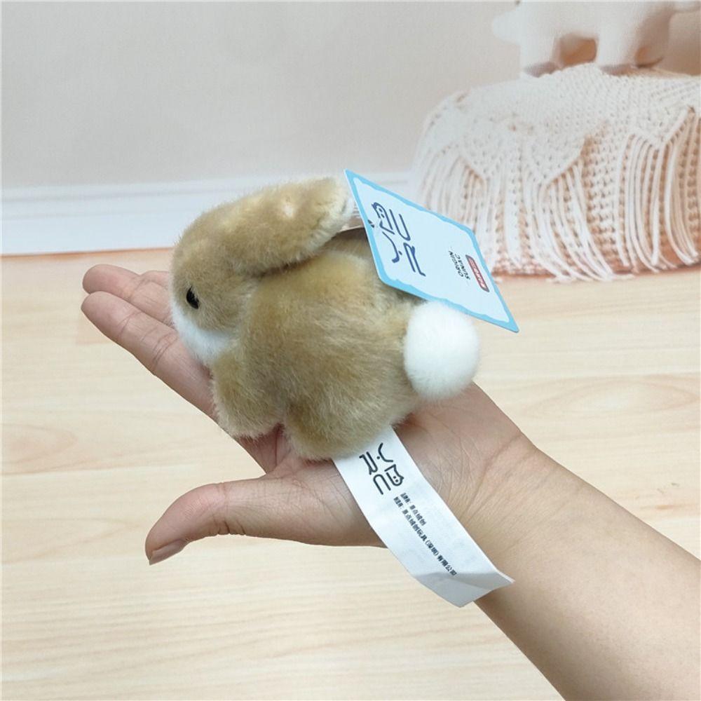 Soft Plush Rabbit Keychain Fluffy Plush Rabbit Doll Pendant  Couple Girl Kids Gift