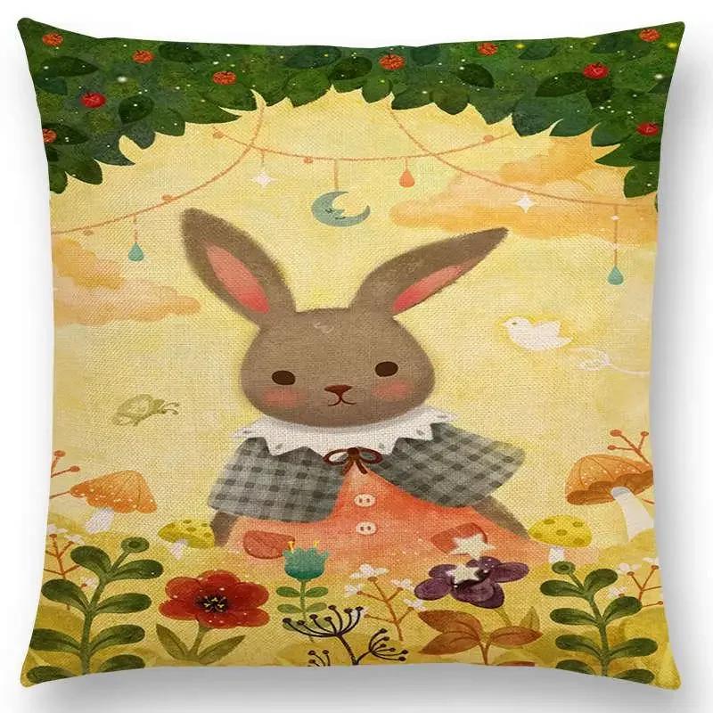 

Новая Милая Прекрасная Девочка Счастливая Семья Наволочка для Подушки Вечеринка Кролик Слон Медведь Кошка Лиса Свинья Мультяшные Животные Диван Накидка Наволочка 30x30cm бежевый