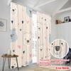 2pcs,2D Plane Printing Popular Curtain Panels Smiling Bears and Hearts Polyester (without Rod) Art Deco Festive Perfect for