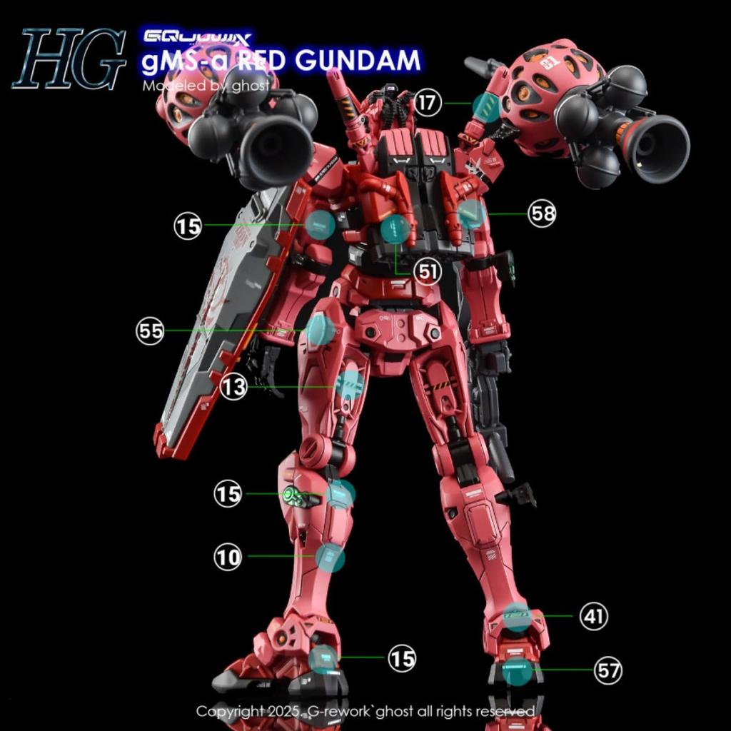 Fluorescent!! HG RG EG 1/144 Robot MS Ensha Detail-Up Water-Transfer Decals (for HG 1/144 GQuuuuuuX Red Gundam) [Parallel Import]